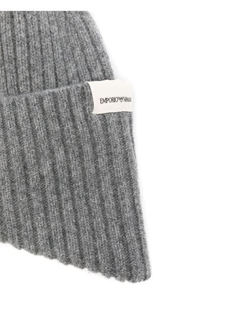 Grey ribbed beanie Emporio Armani - men EMPORIO ARMANI | 6D14051MH2Z0630